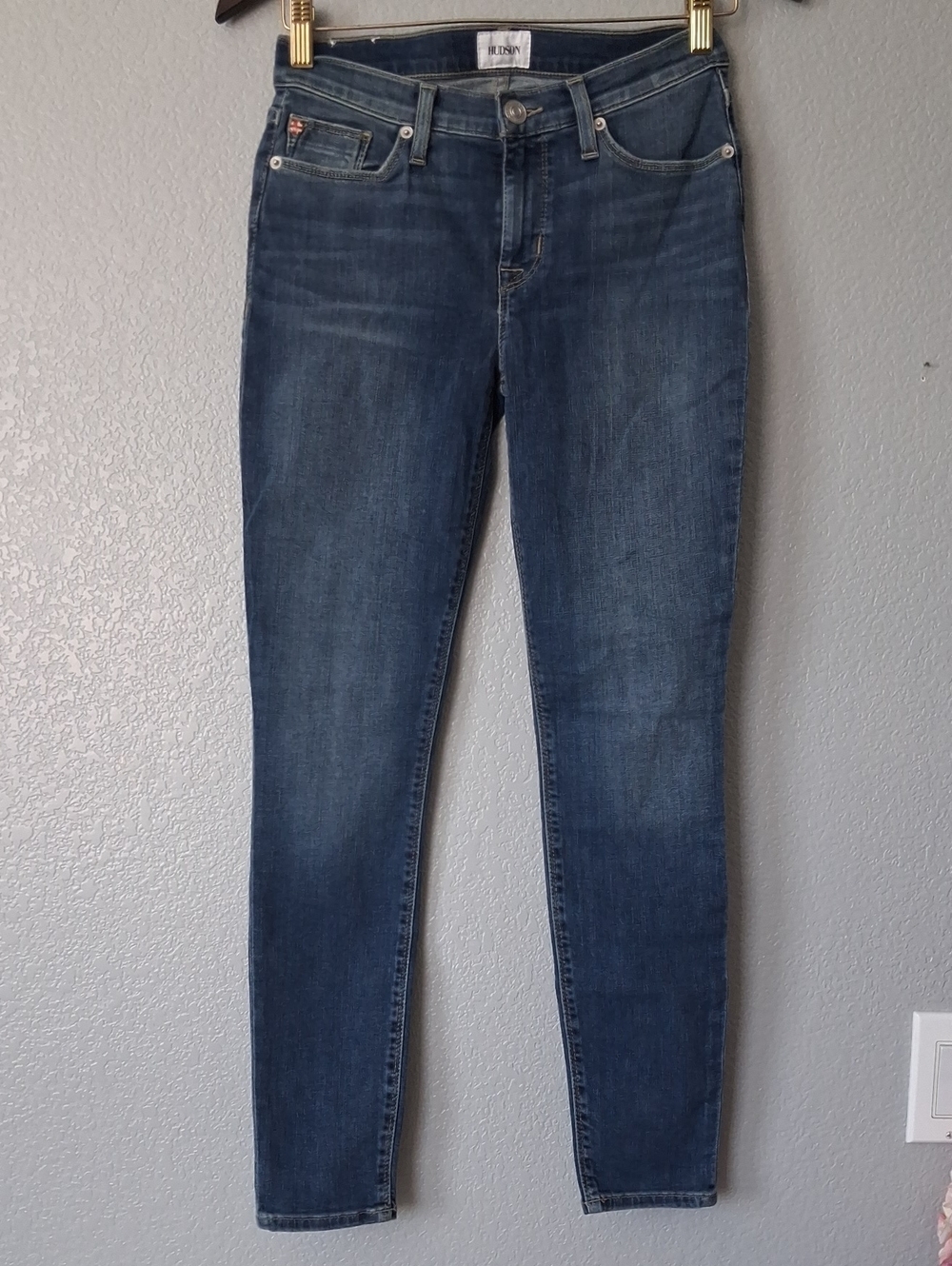 Hudson Jeans Skinny Jeans in Blue Wash